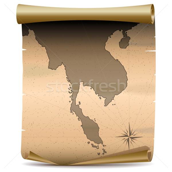 Vector Thailand Vintage Map Stock photo © dashadima