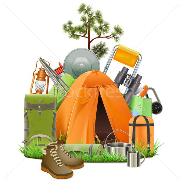 Stock photo: Vector Camping Tent