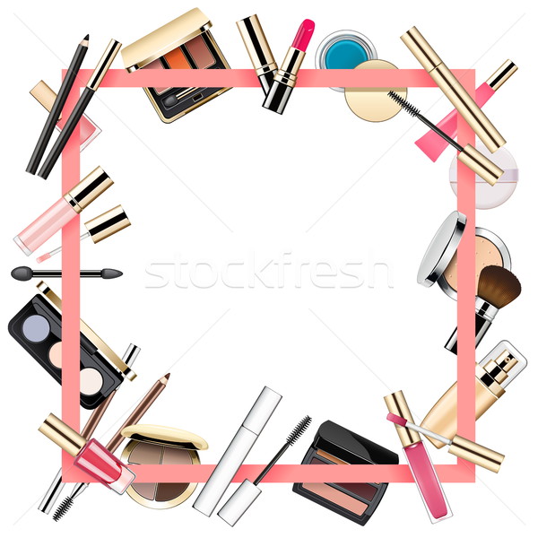 Vector Makeup Frame Stock photo © dashadima