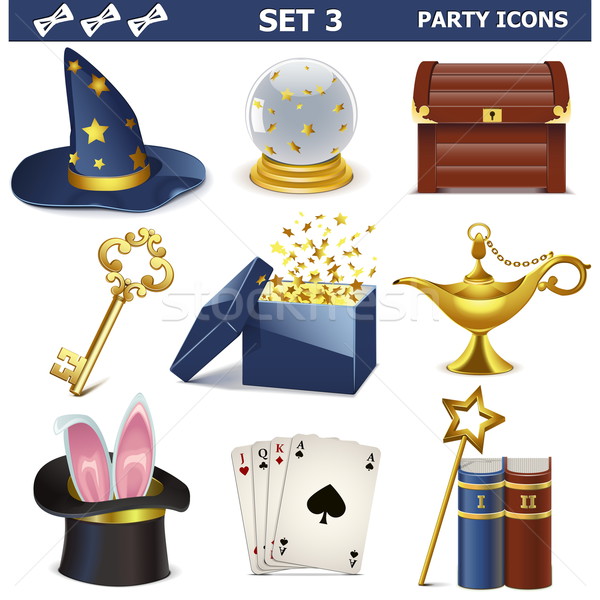 Vector Party Icons Set 3 Stock photo © dashadima