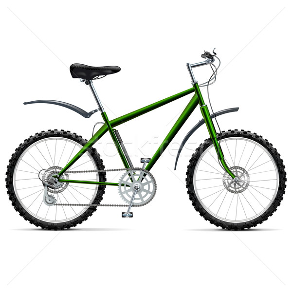 Vetor montanha bicicleta isolado branco estrada Foto stock © dashadima