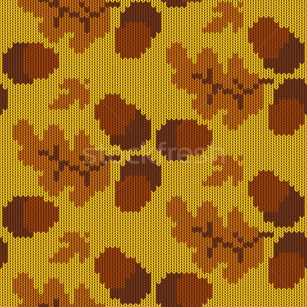 Vektor Herbst gestrickt Muster Design Hintergrund Stock foto © dashadima