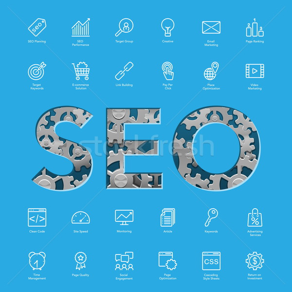 Vector SEO Processing Stock photo © dashadima