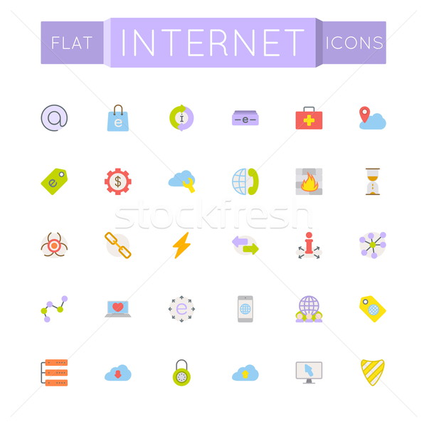 Vector Flat Internet Icons Stock photo © dashadima