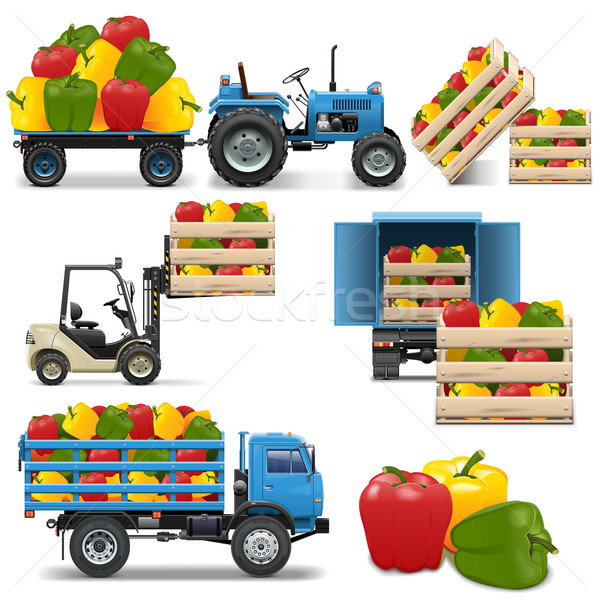 Vector Agricultural Icons Set 4 Stock photo © dashadima