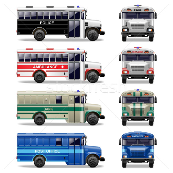 Vector special bus icons Stock photo © dashadima