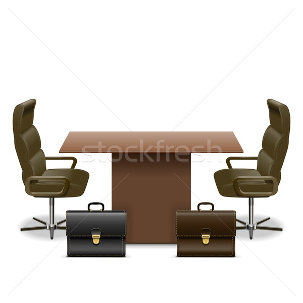 Wektora umowy odizolowany biały biuro biurko Zdjęcia stock © dashadima