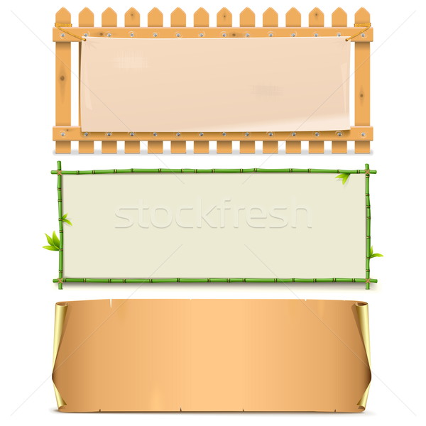 Vetor conjunto isolado branco papel fundo Foto stock © dashadima