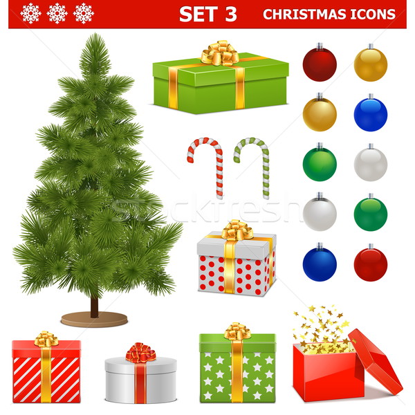 Vector Christmas Icons Set 3 Stock photo © dashadima