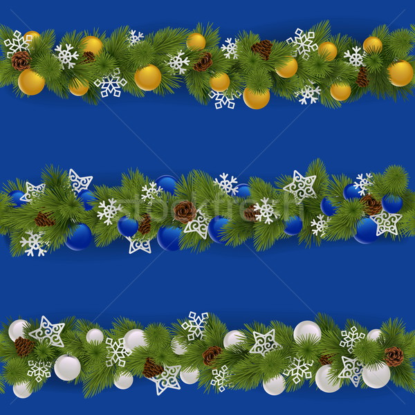Vector Christmas Borders Set 2 Stock photo © dashadima