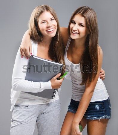 Casual dressed high school students girl  Stock photo © dashapetrenko