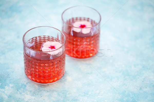 Alkol kokteyller turkuaz su gıda Stok fotoğraf © dashapetrenko
