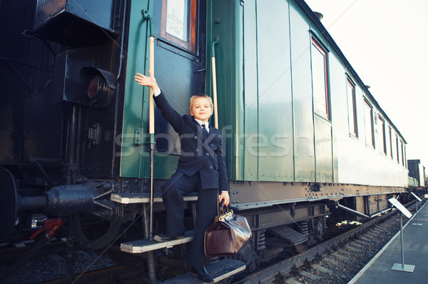 little boy with a suitcase  Stock photo © dashapetrenko