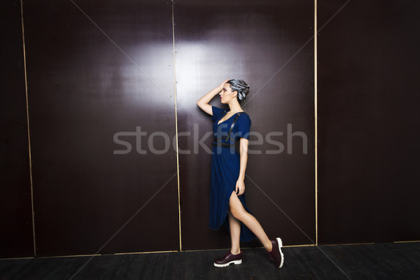 Mooie jonge brunette vrouw fantasie make Stockfoto © dashapetrenko