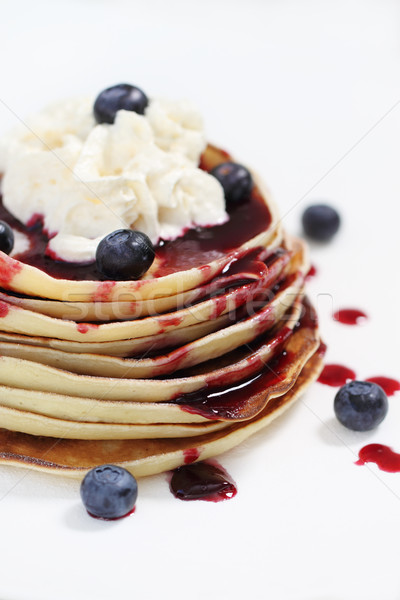 Blueberry pancakes Stock photo © dashapetrenko