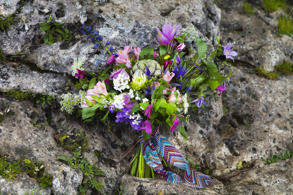 Rustic Wedding bouquet of colorful flowers Stock photo © dashapetrenko