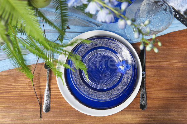 Table set for dinner, close up  Stock photo © dashapetrenko