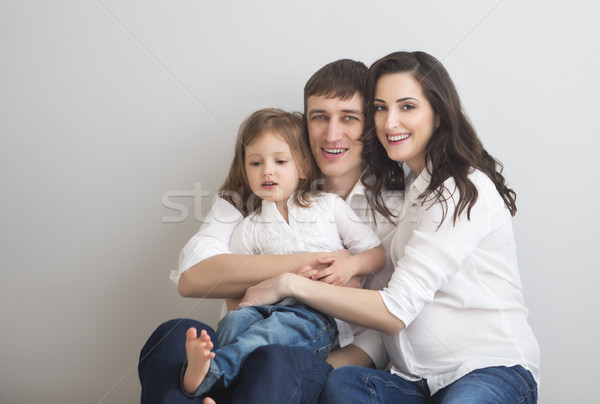 Heureux enceintes famille femme enceinte mari peu [[stock_photo]] © dashapetrenko