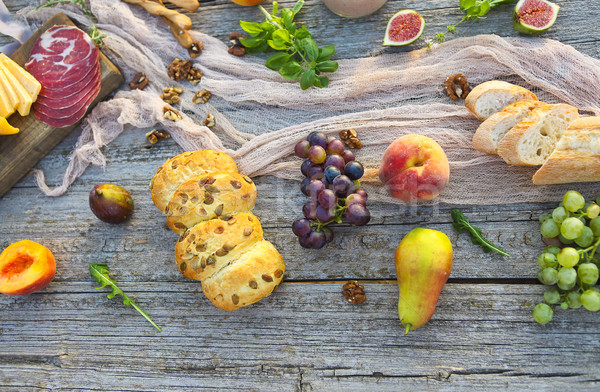 Food on wooden table Stock photo © dashapetrenko