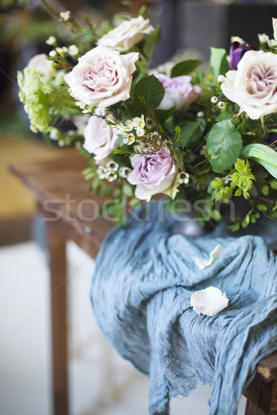 Bouquet of pink flowers on a table  Stock photo © dashapetrenko