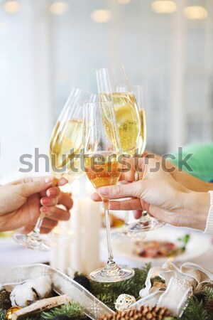 Ludzi okulary szampana toast Zdjęcia stock © dashapetrenko