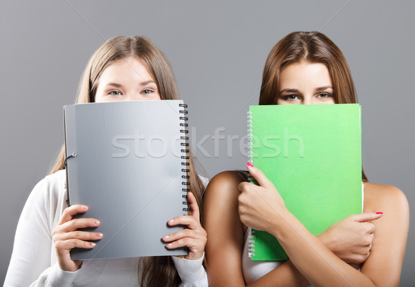 Casual dressed high school students Stock photo © dashapetrenko