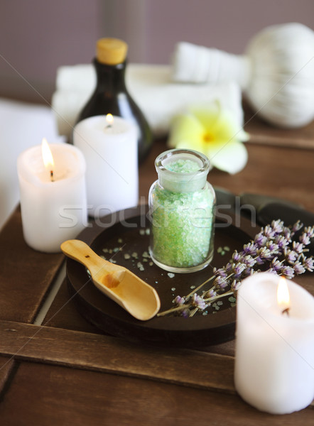 Elements of spa massage in spa salon Stock photo © dashapetrenko