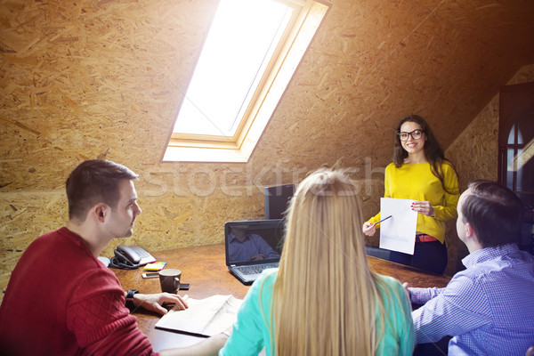 Business team at work with financial reports  Stock photo © dashapetrenko