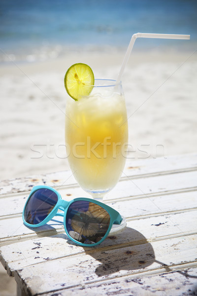 Zdjęcia stock: świeże · tropikalnych · koktajl · rum · piękna · słoneczny