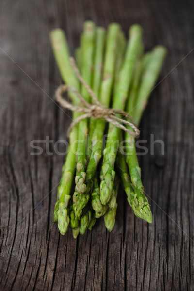 Bos vers groene asperges string rustiek Stockfoto © dashapetrenko