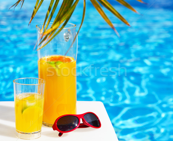 Refreshing orange cocktail lemonade on table  Stock photo © dashapetrenko