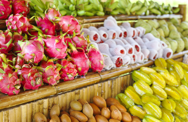 Stock photo: Open air fruit market in Thailand