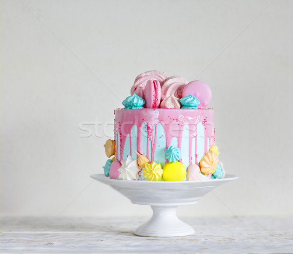 Birthday cake. Close-up Stock photo © dashapetrenko