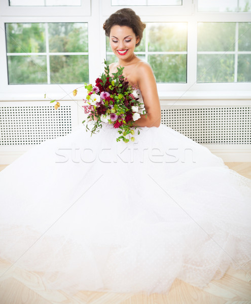 Oblubienicy niezwykły bukiet ślubny soczysty kwiaty Zdjęcia stock © dashapetrenko