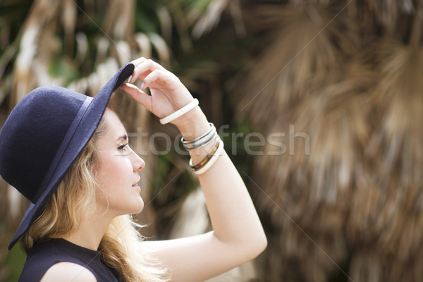 Stock photo: Fashion portrait of beautiful hippie young woman 