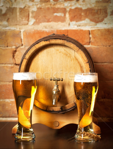 Stock photo: Still life with a draft beer 