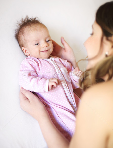 Foto d'archivio: Giovani · madre · bambino · mamma