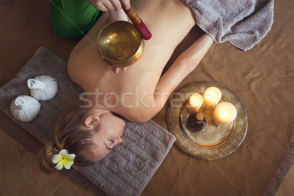 Foto stock: Masaje · tratamiento · salud · centro · fondo