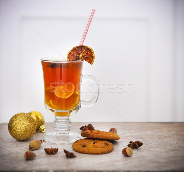 Hot Christmas tea with spices  Stock photo © dashapetrenko