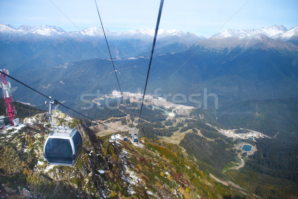 Cable cars going to the ski resort in  Sochi Stock photo © dashapetrenko