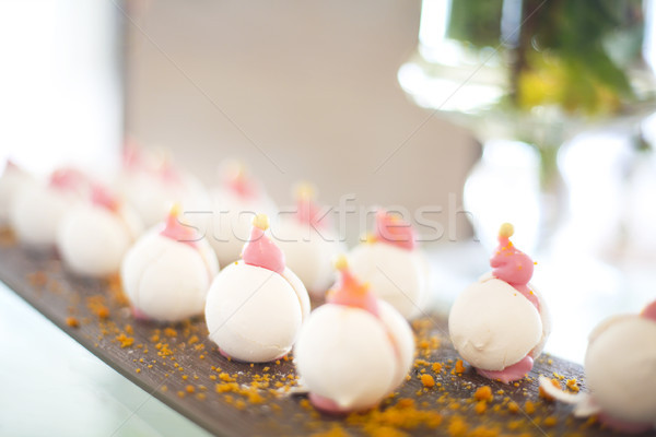 Meringue dessert on stone board Stock photo © dashapetrenko