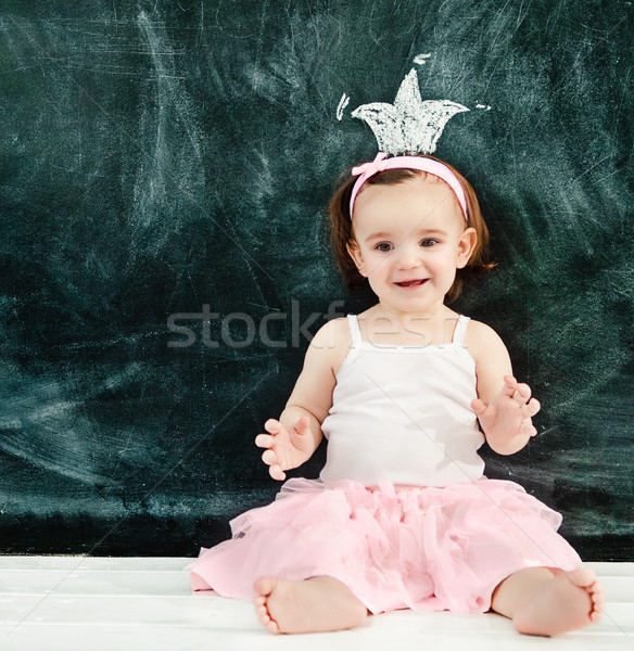 Portrait of the one year old baby wearing ballet suit  Stock photo © dashapetrenko