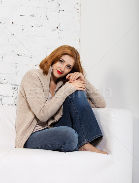 Portrait of the redhaired woman  Stock photo © dashapetrenko