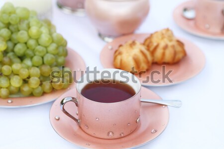 Pink tea service Stock photo © dashapetrenko