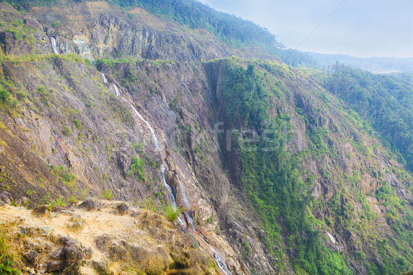 Waterfall from ravine Stock photo © dashapetrenko