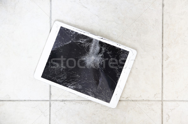 Uszkodzony LCD Widok piętrze podziale Zdjęcia stock © dashapetrenko