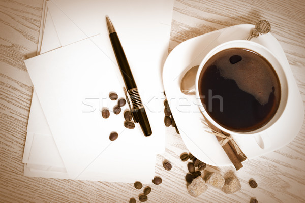 Coffee and letters  Stock photo © dashapetrenko