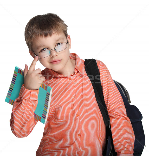 Schoolchild in glasses Stock photo © dashapetrenko