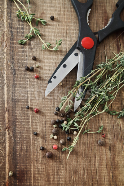Martwa natura świeże nożyczki papryka tekstury charakter Zdjęcia stock © dashapetrenko