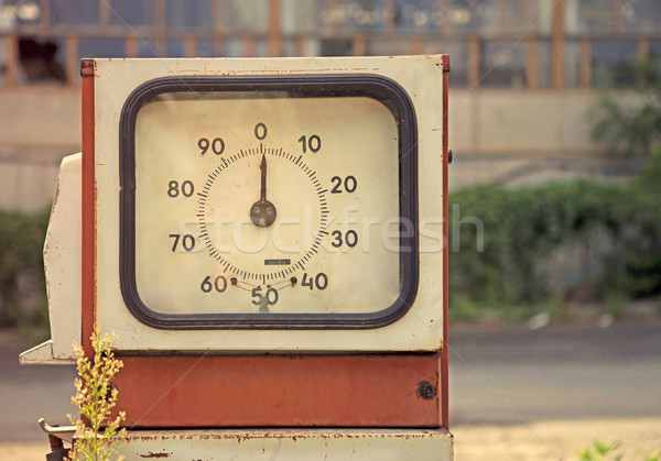 Beschädigt Tankstelle Retro-Stil Reise Industrie Stock foto © dashapetrenko